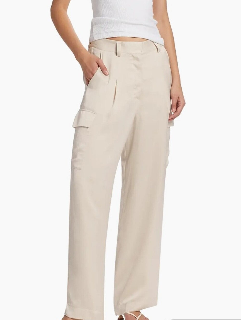Ba&Sh Cary Champagne Cargo Pants